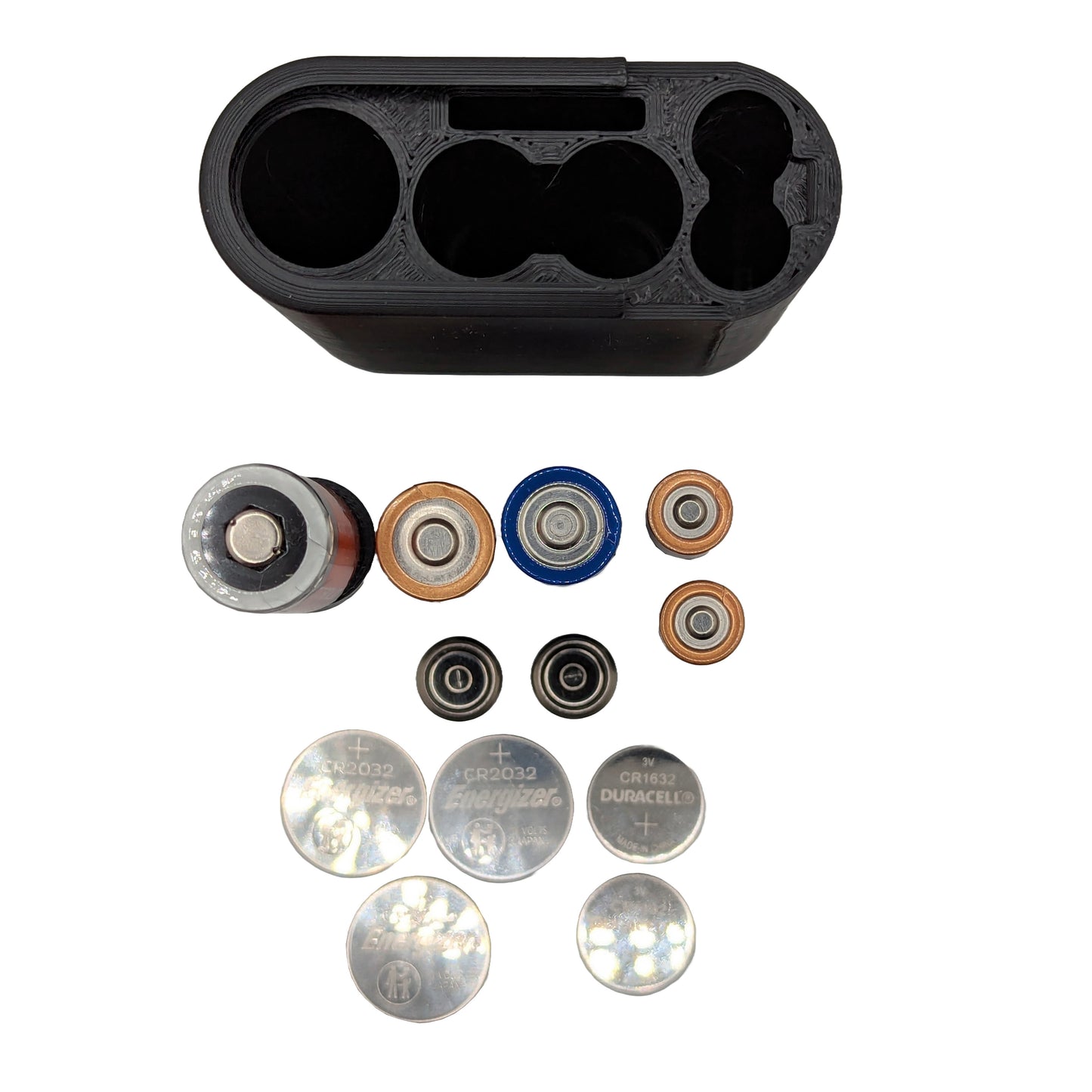 Battery Case for Range Bag - 18650, CR123, AA, AAA, CR2032, CR1632, CR1620, 1/3N