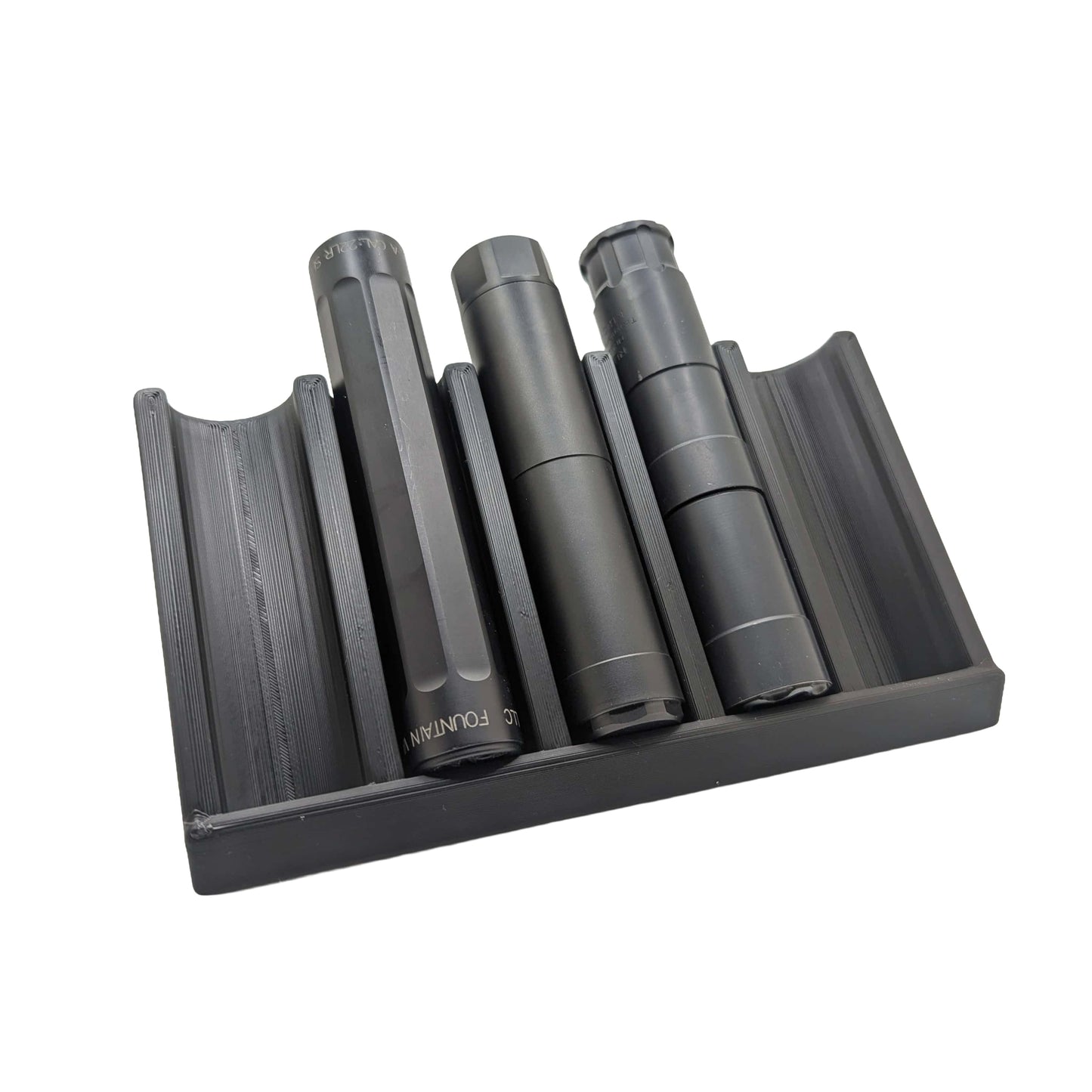 Angled Silencer Display Rack / Shelf | Suppressor Holder Storage Rack