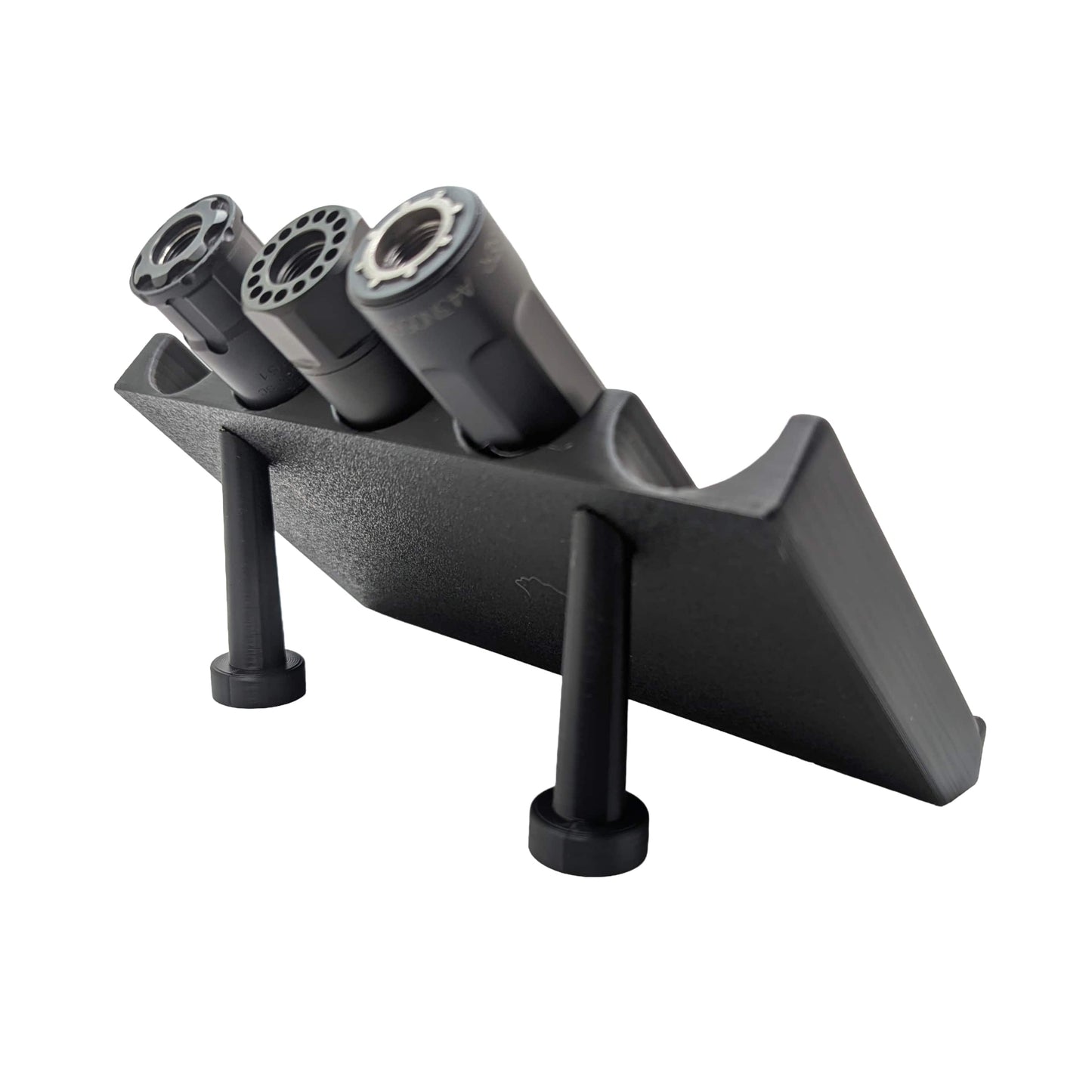 Angled Silencer Display Rack / Shelf | Suppressor Holder Storage Rack
