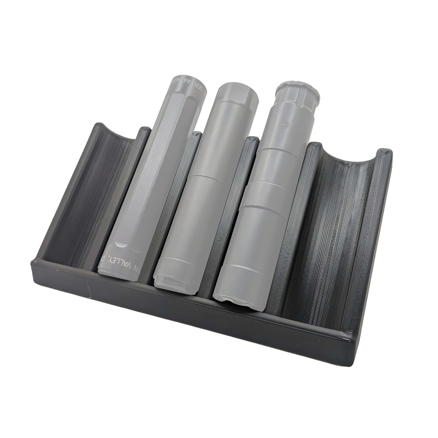 Angled Silencer Display Rack / Shelf | Suppressor Holder Storage Rack