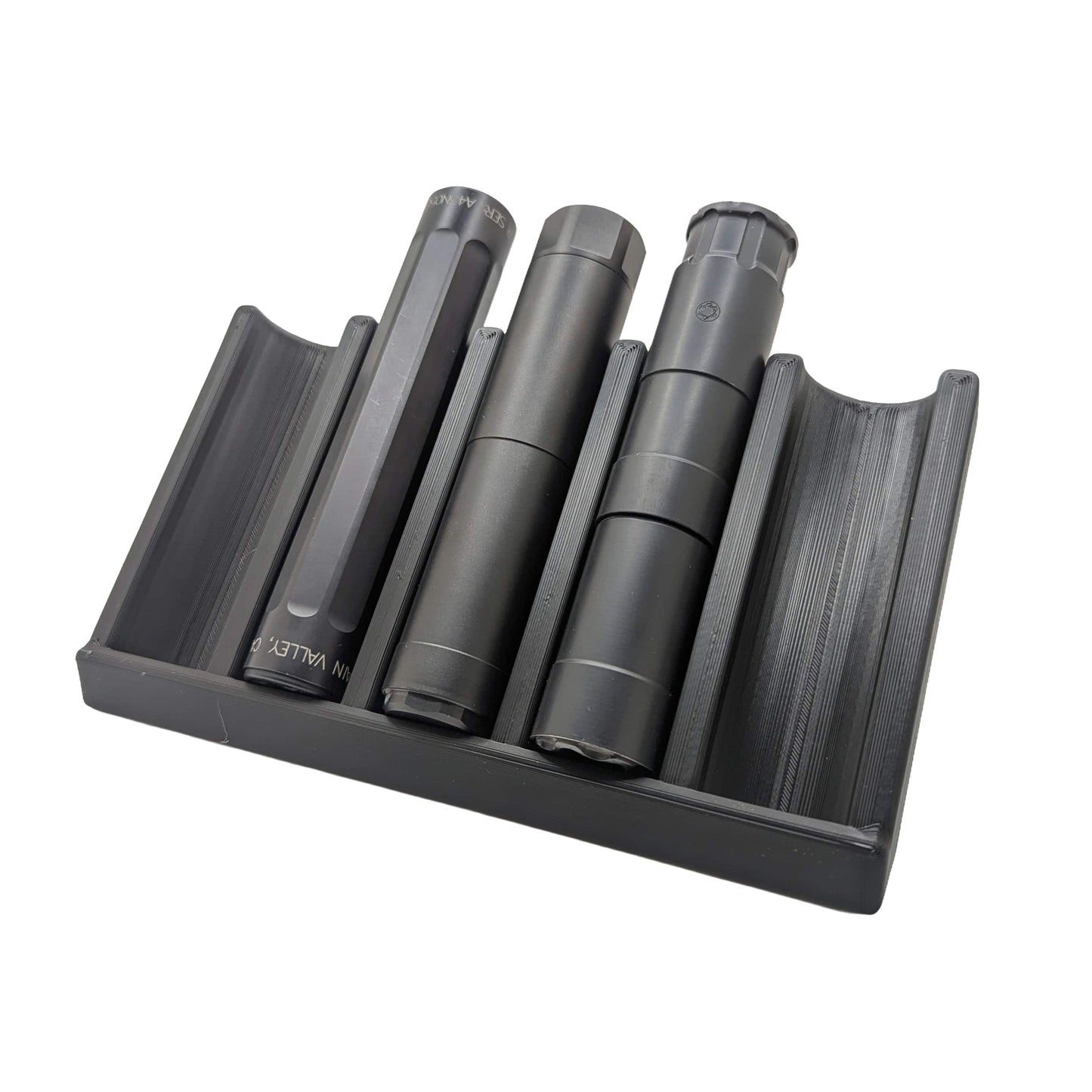 Angled Silencer Display Rack / Shelf | Suppressor Holder Storage Rack