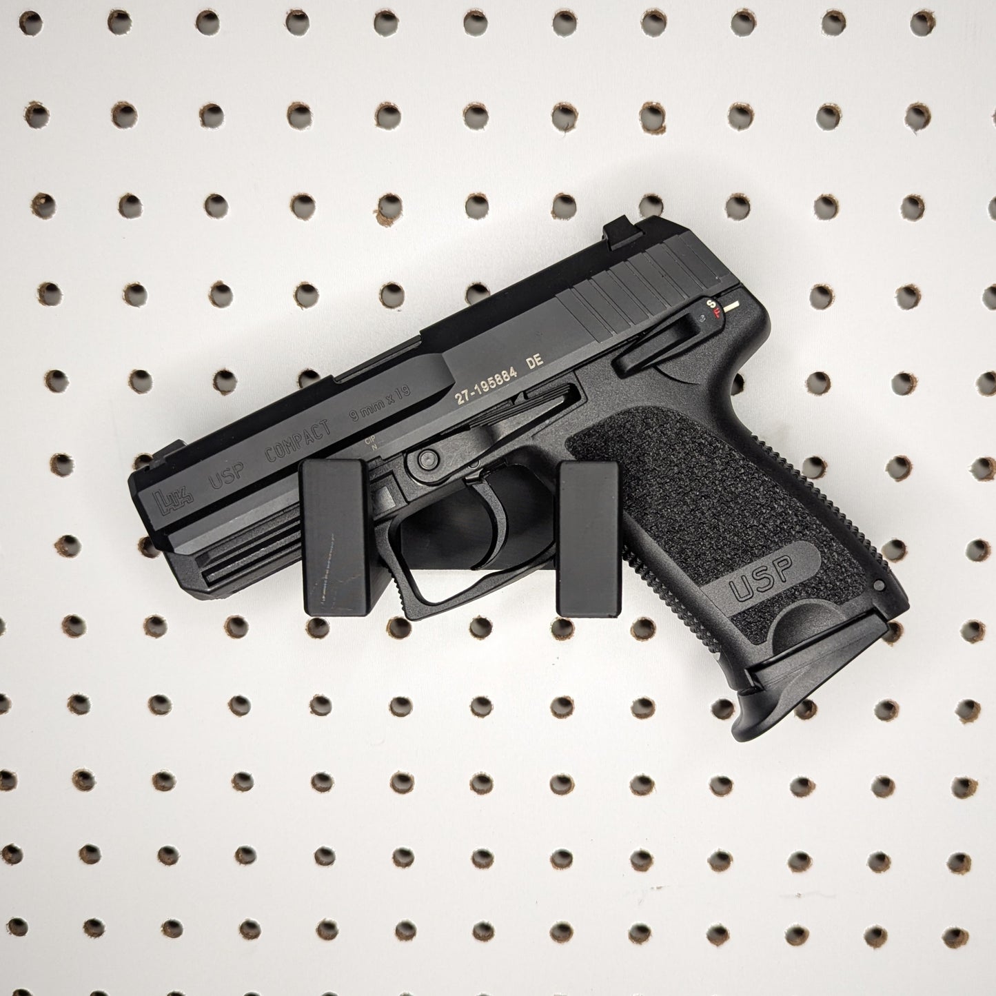 Universal Pistol Mount - Cradle Version - Pegboard / IKEA Skadis / Wall Control / Vaultek | Handgun Holder Storage Rack