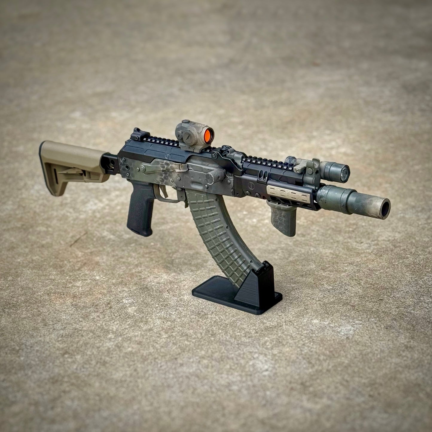 Display Stand for AK47 762 (Circle 10 Mag) | Rifle Holder Storage Rack