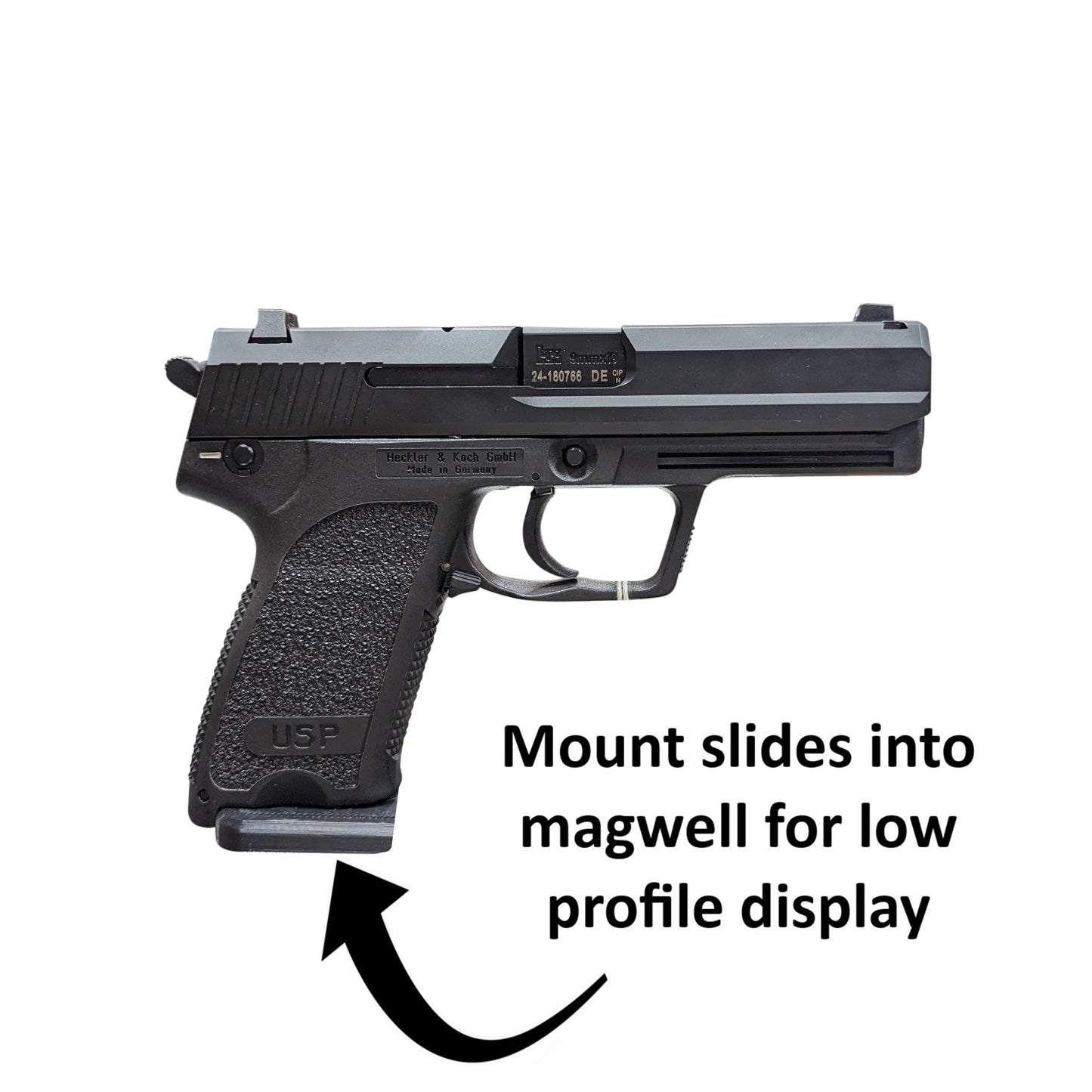 Magwell Mount for HK USP 9 - Gridwall | Handgun Holder Storage Rack