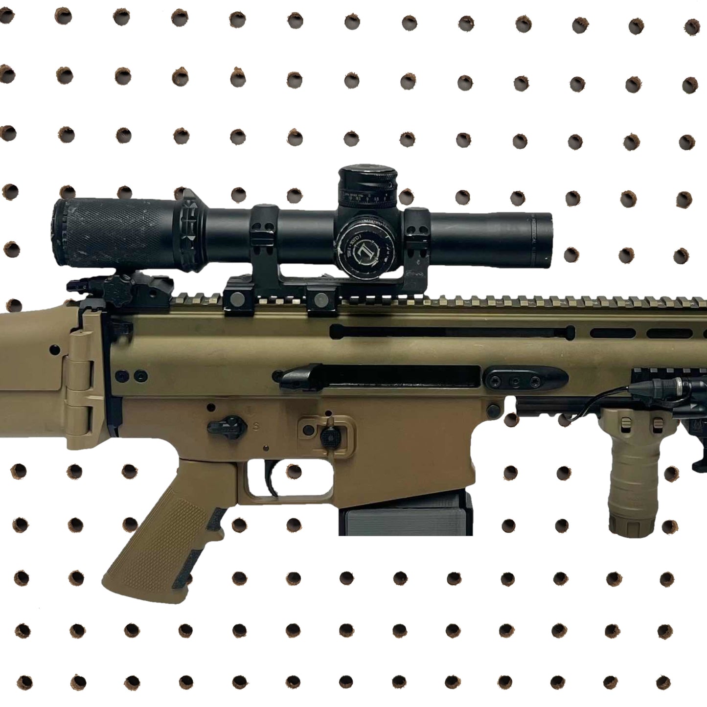 Magwell Mount for FN SCAR 17 - Pegboard / IKEA Skadis / Wall Control / Vaultek | Rifle Holder Storage Rack