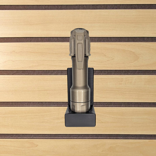 Flashlight Vertical Display Mount - Slatwall | Gear Holder Storage Rack