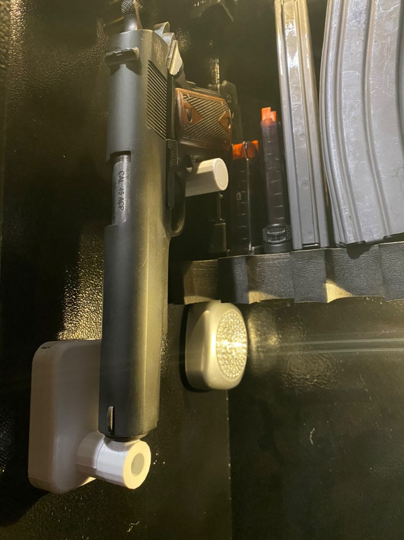 Universal Pistol / Silencer Mount - Magnetic | Handgun Holder Storage Rack