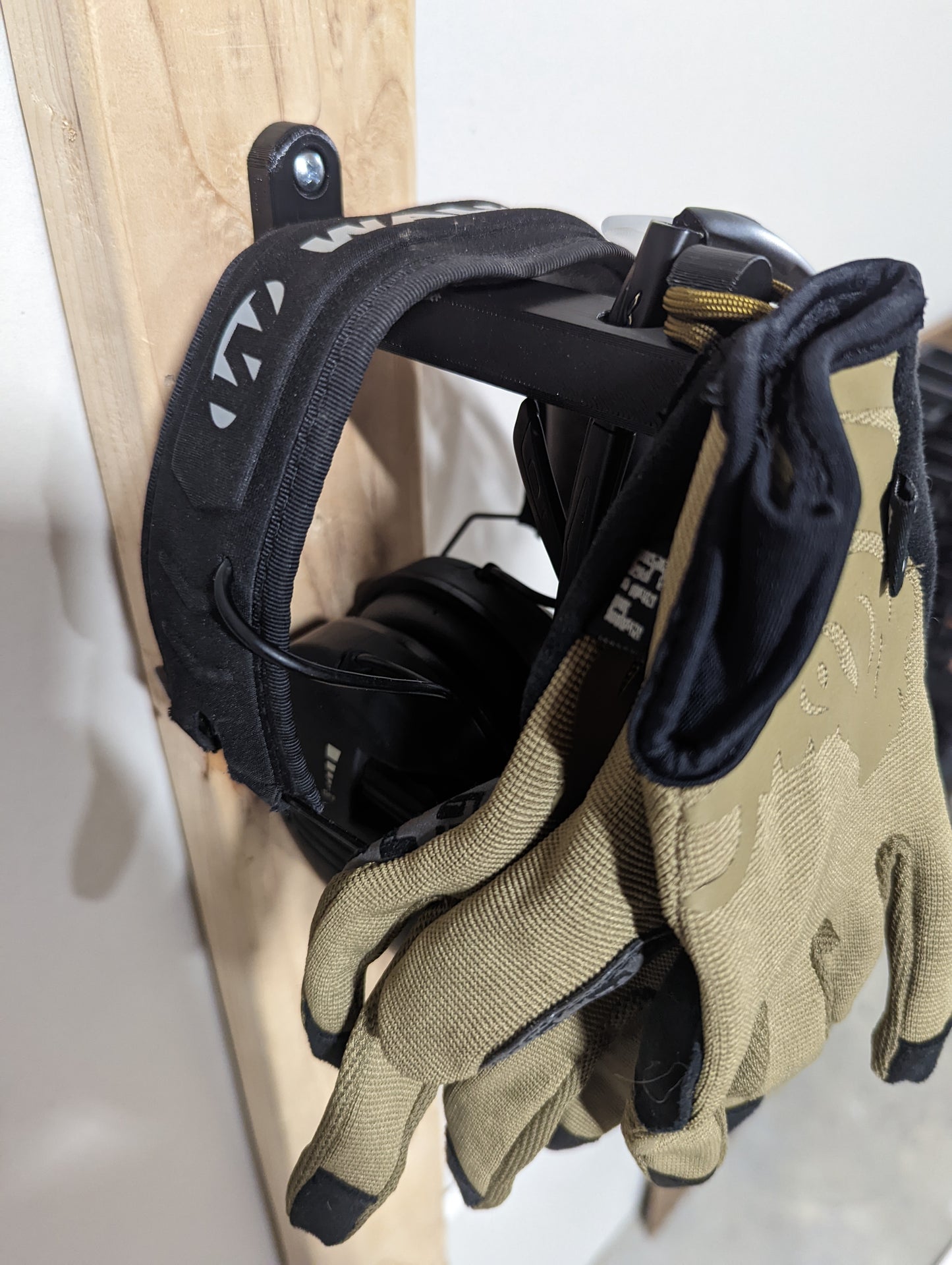Ear Pro, Glasses, and Gloves Mount - Wall | Gear Holder Storage Rack