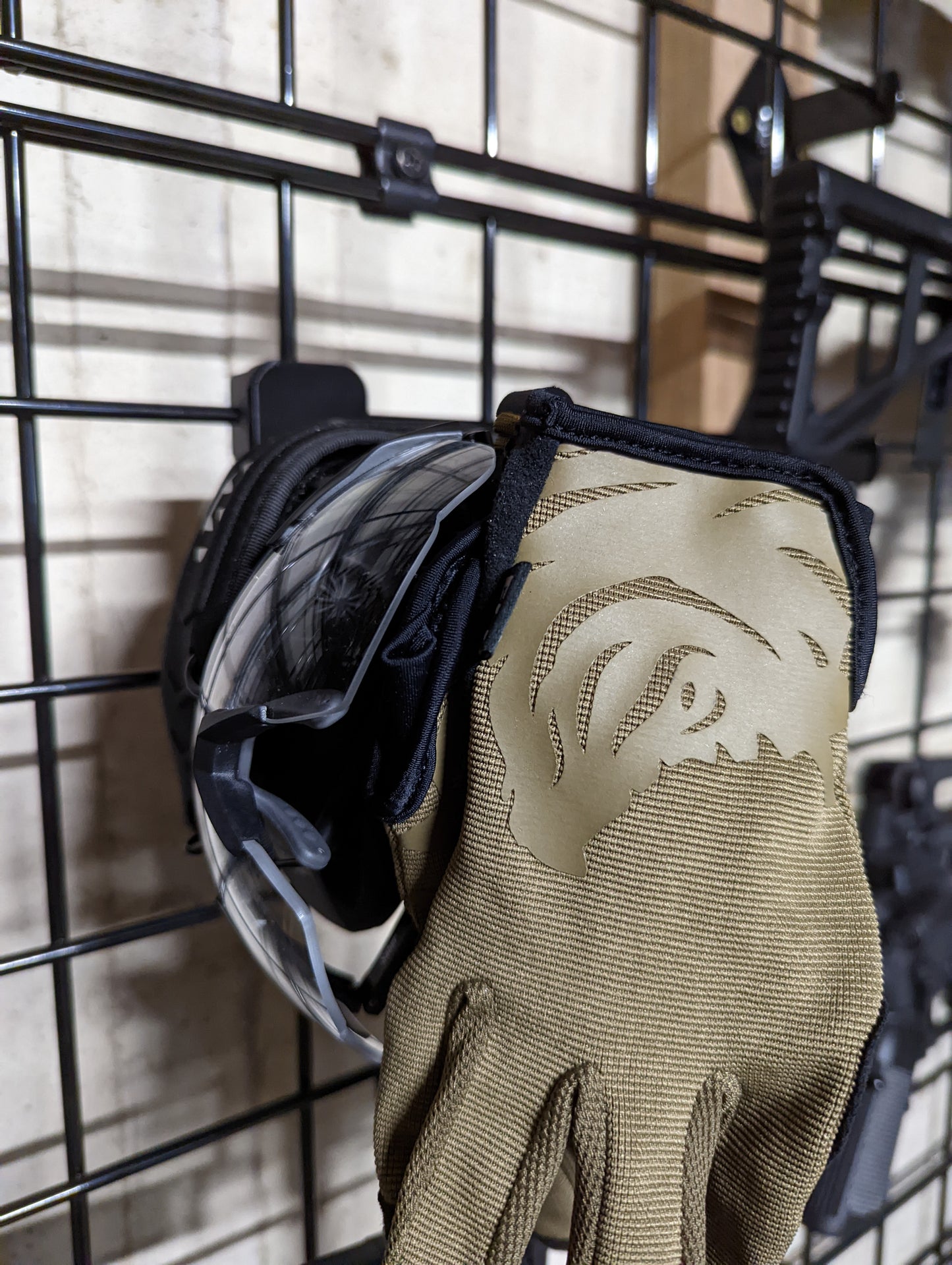 Ear Pro, Glasses, and Gloves Mount - Gridwall | Gear Holder Storage Rack
