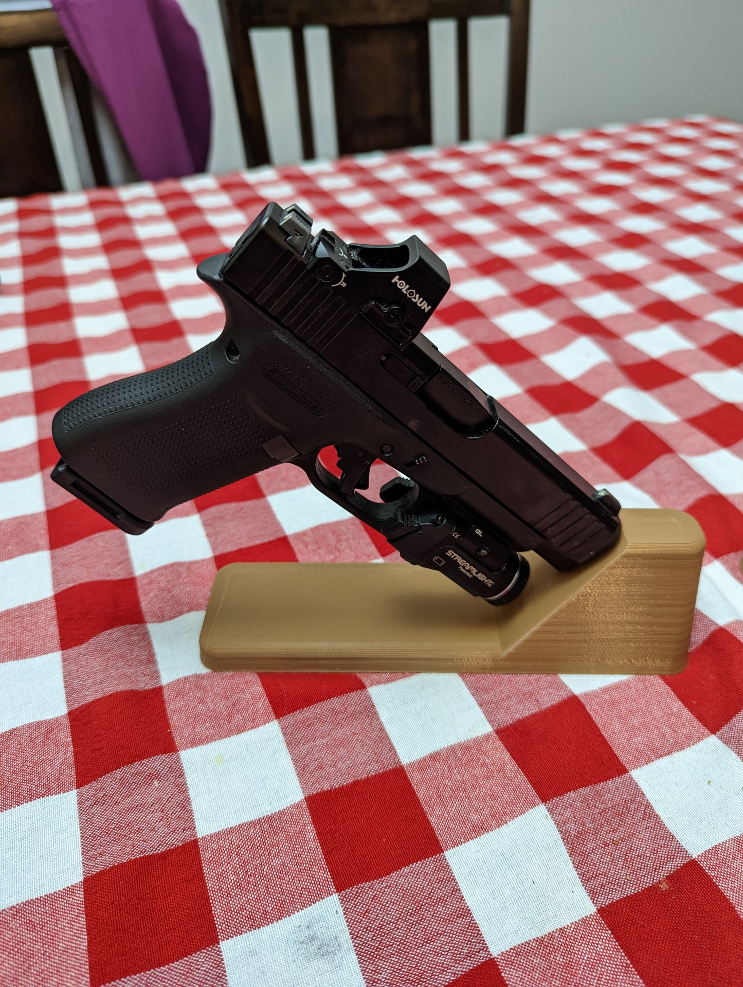 Universal Pistol / Silencer Display Stand | Handgun Holder Storage Rack
