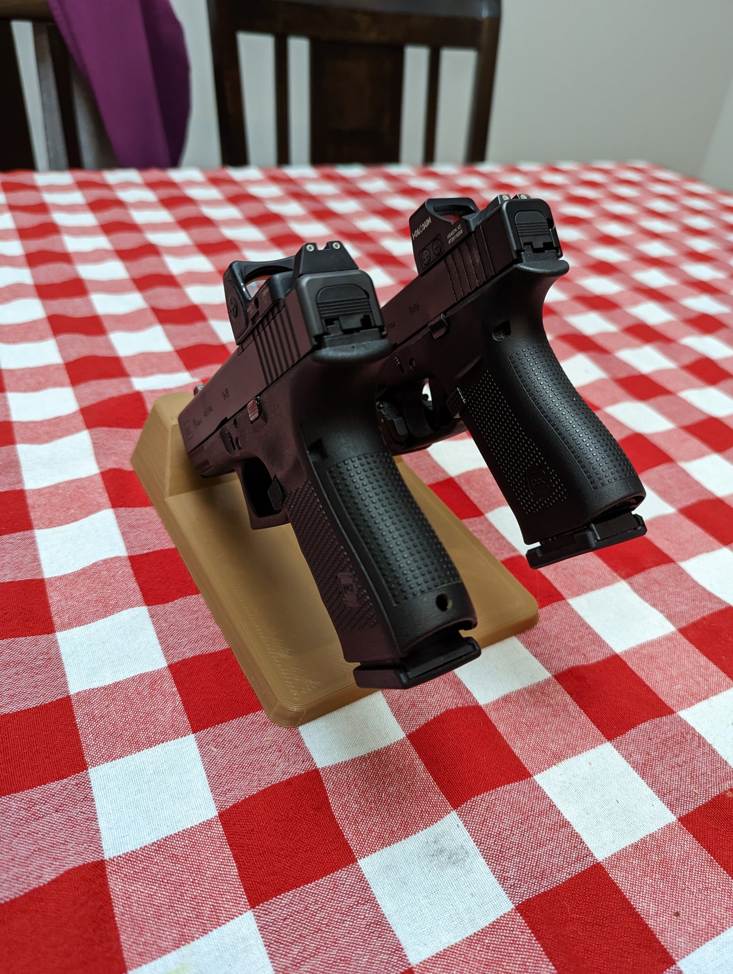 Universal Pistol / Silencer Display Stand | Handgun Holder Storage Rack