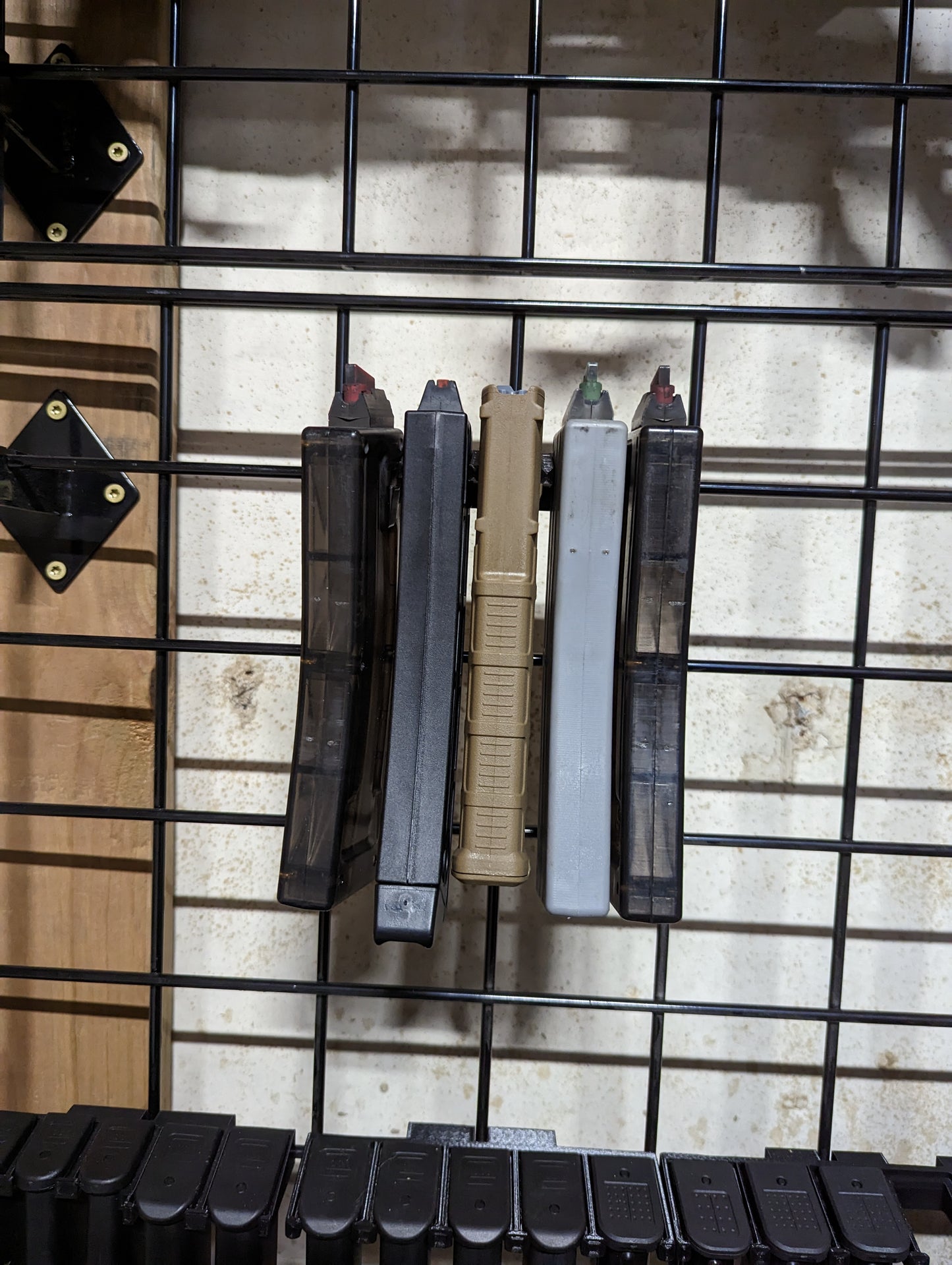 Mount for AR 15 Pattern Mags - Gridwall | Magazine Holder Storage Rack