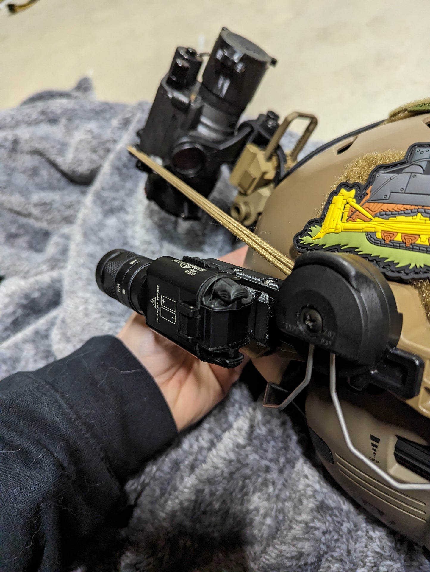 Picatinny Rail Extender for Helmets