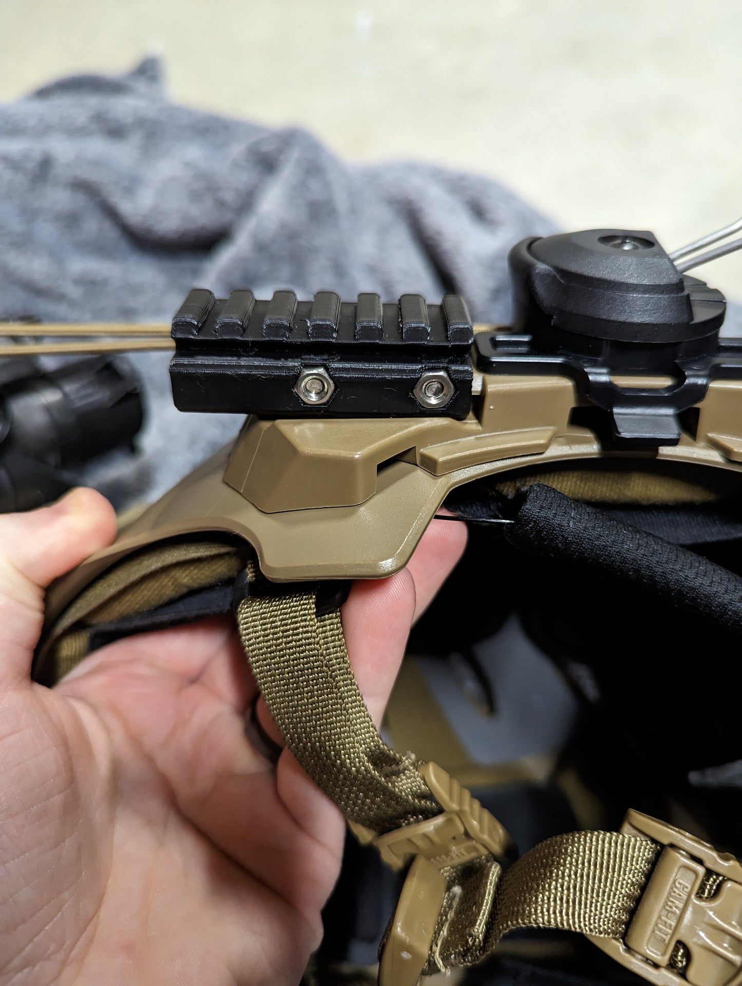 Picatinny Rail Extender for Helmets