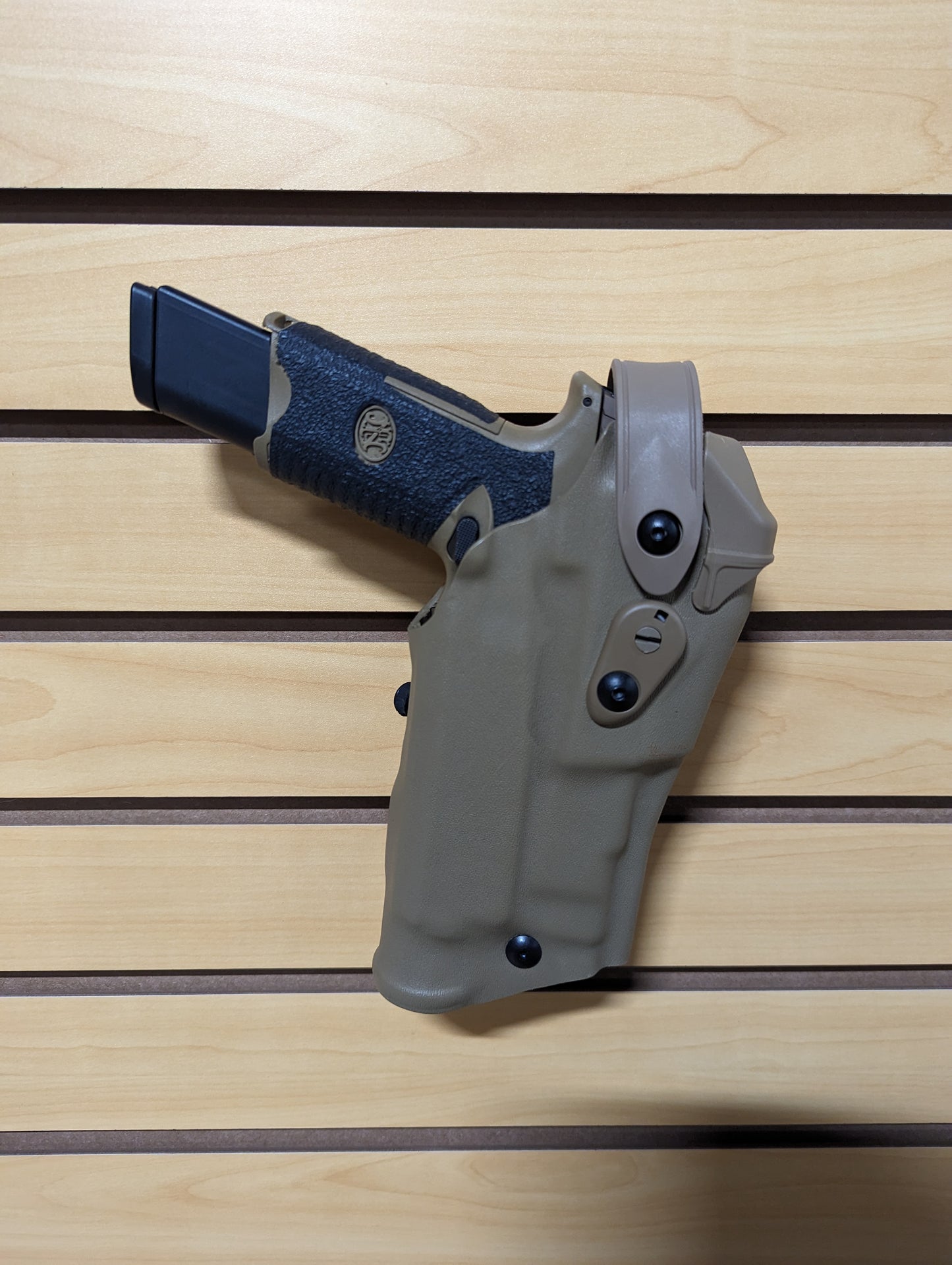 Slip-On Mount for Safariland QLS - Slatwall | Handgun Holder Storage Rack