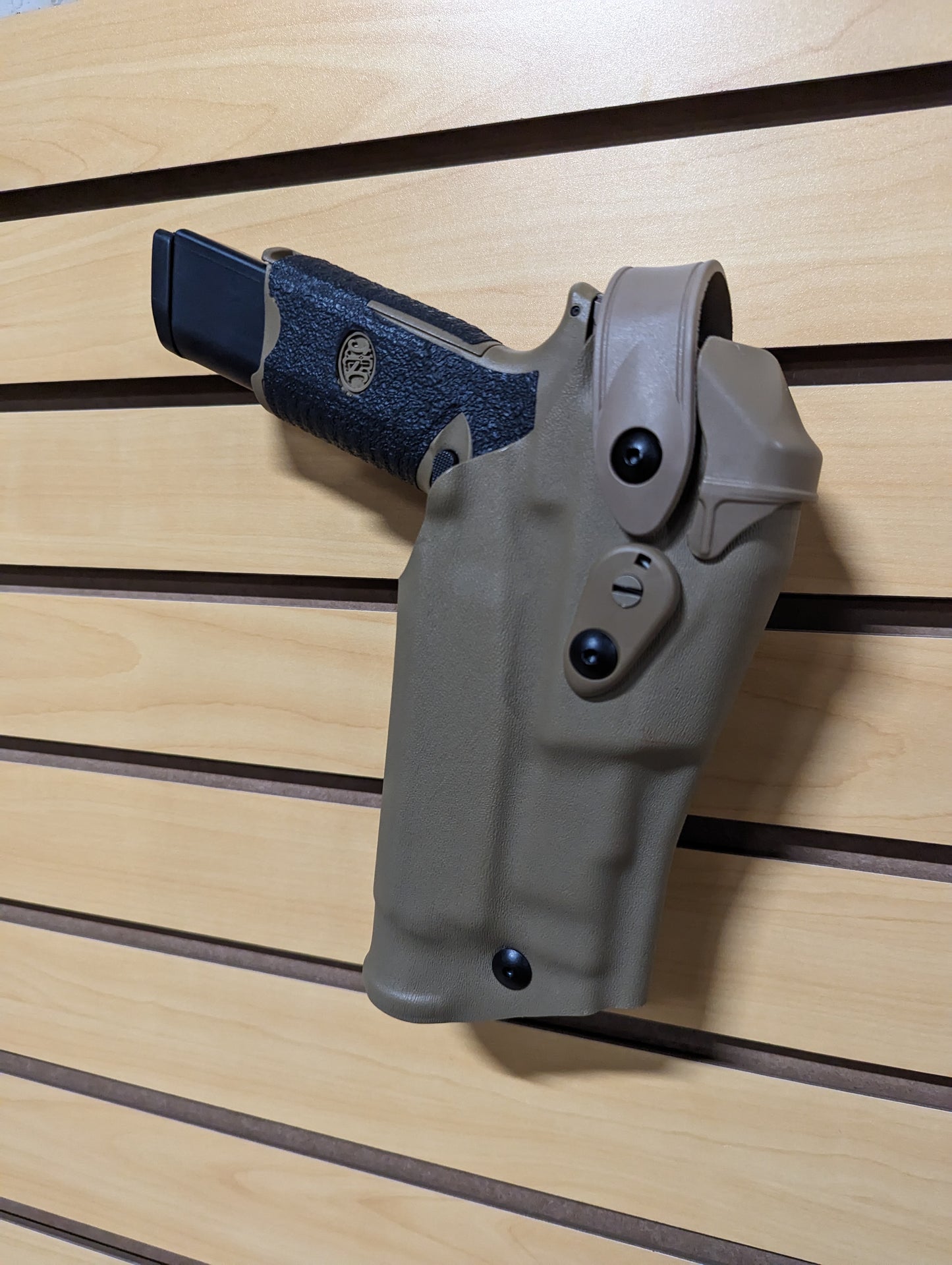 Slip-On Mount for Safariland QLS - Slatwall | Handgun Holder Storage Rack