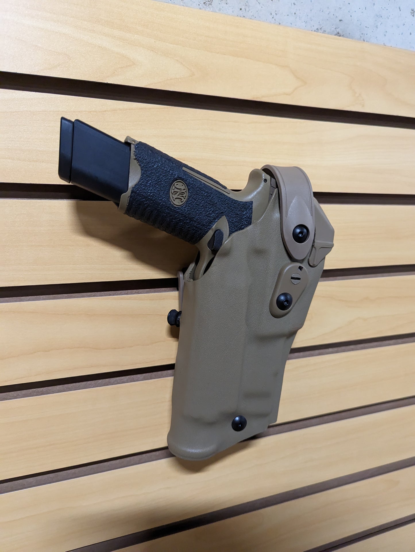 Slip-On Mount for Safariland QLS - Slatwall | Handgun Holder Storage Rack