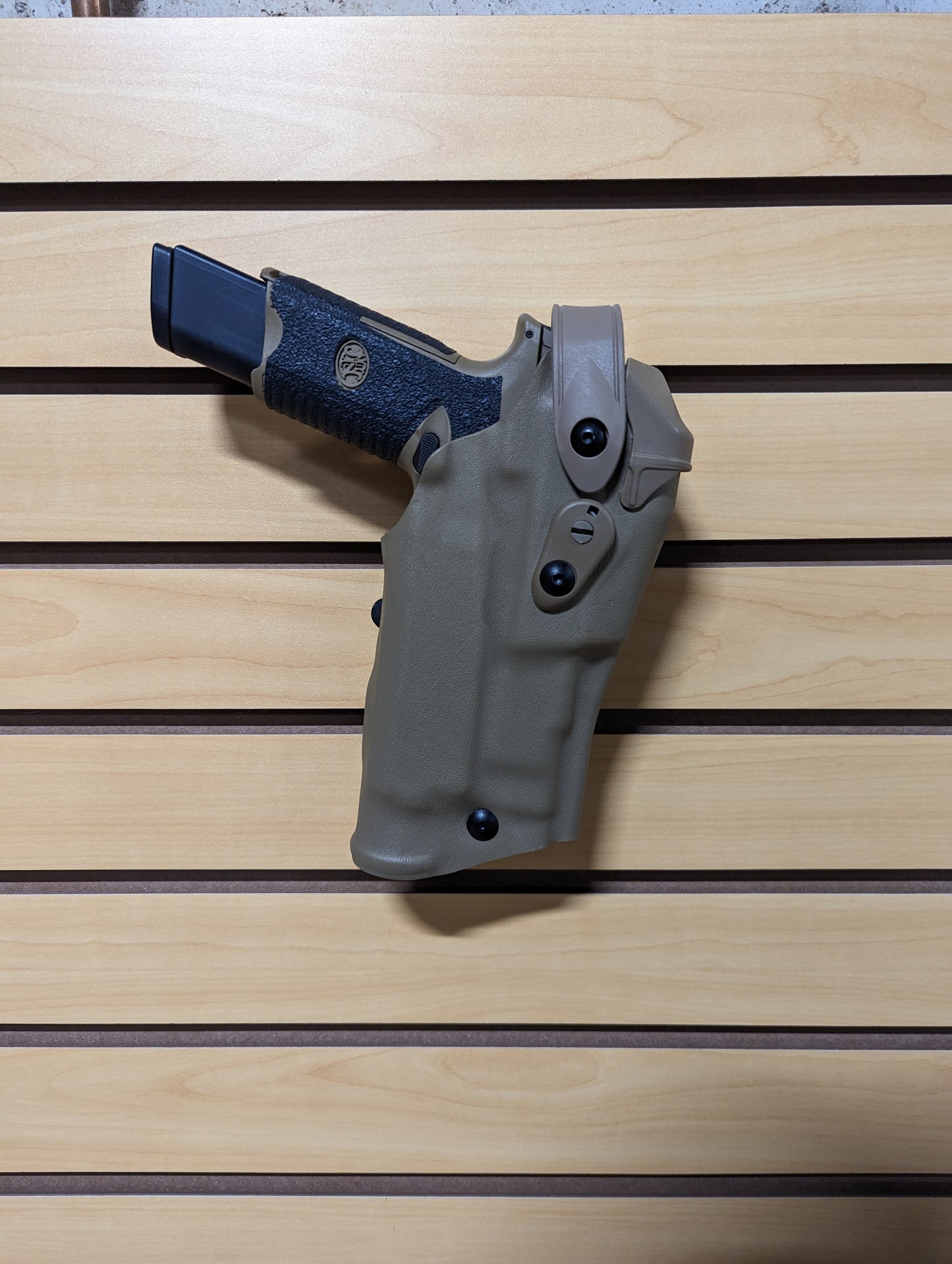 Slip-On Mount for Safariland QLS - Slatwall | Handgun Holder Storage Rack