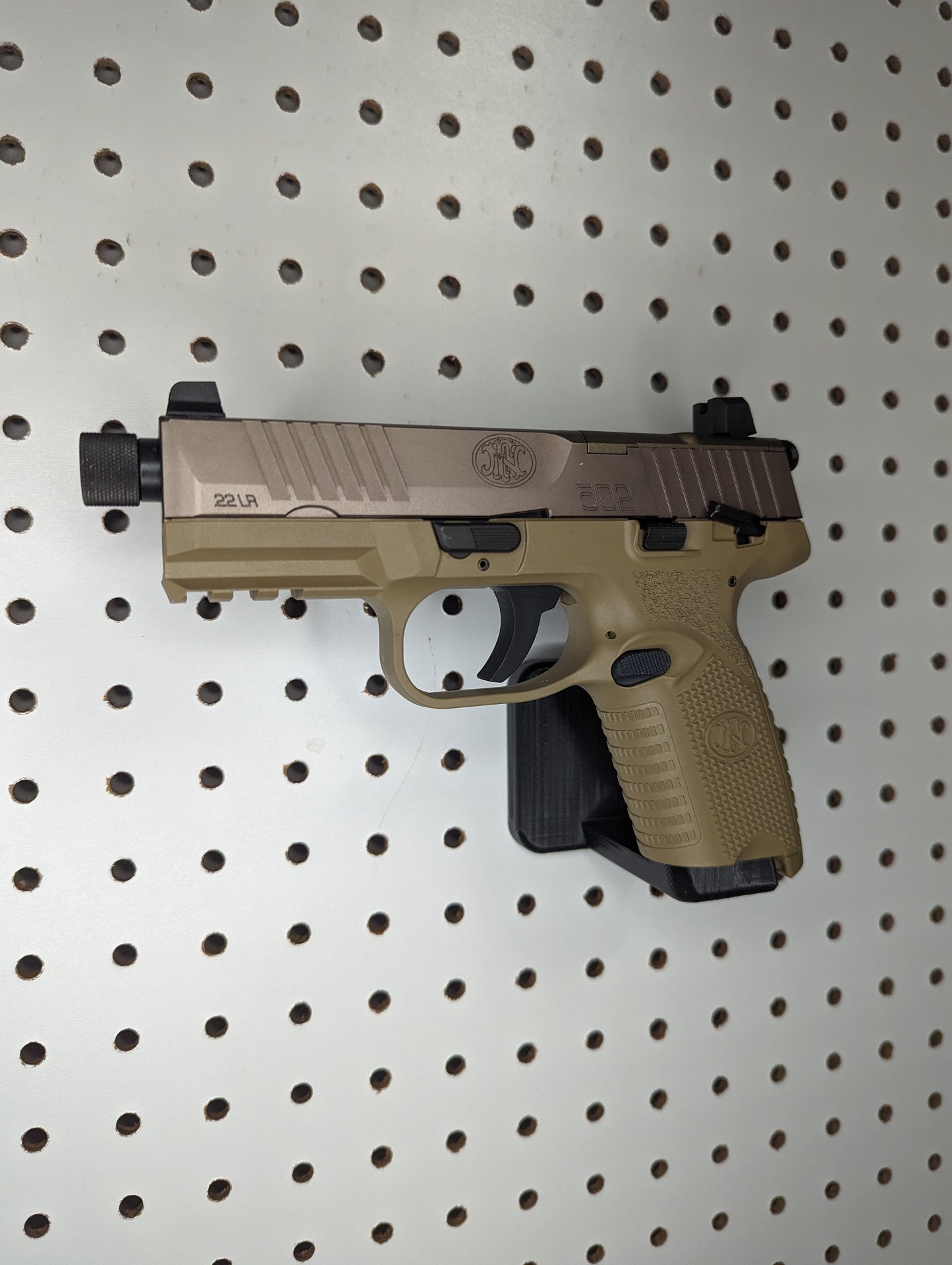 Magwell Mount for FN 502 Tactical - Pegboard / IKEA Skadis / Wall Control / Vaultek | Handgun Holder Storage Rack