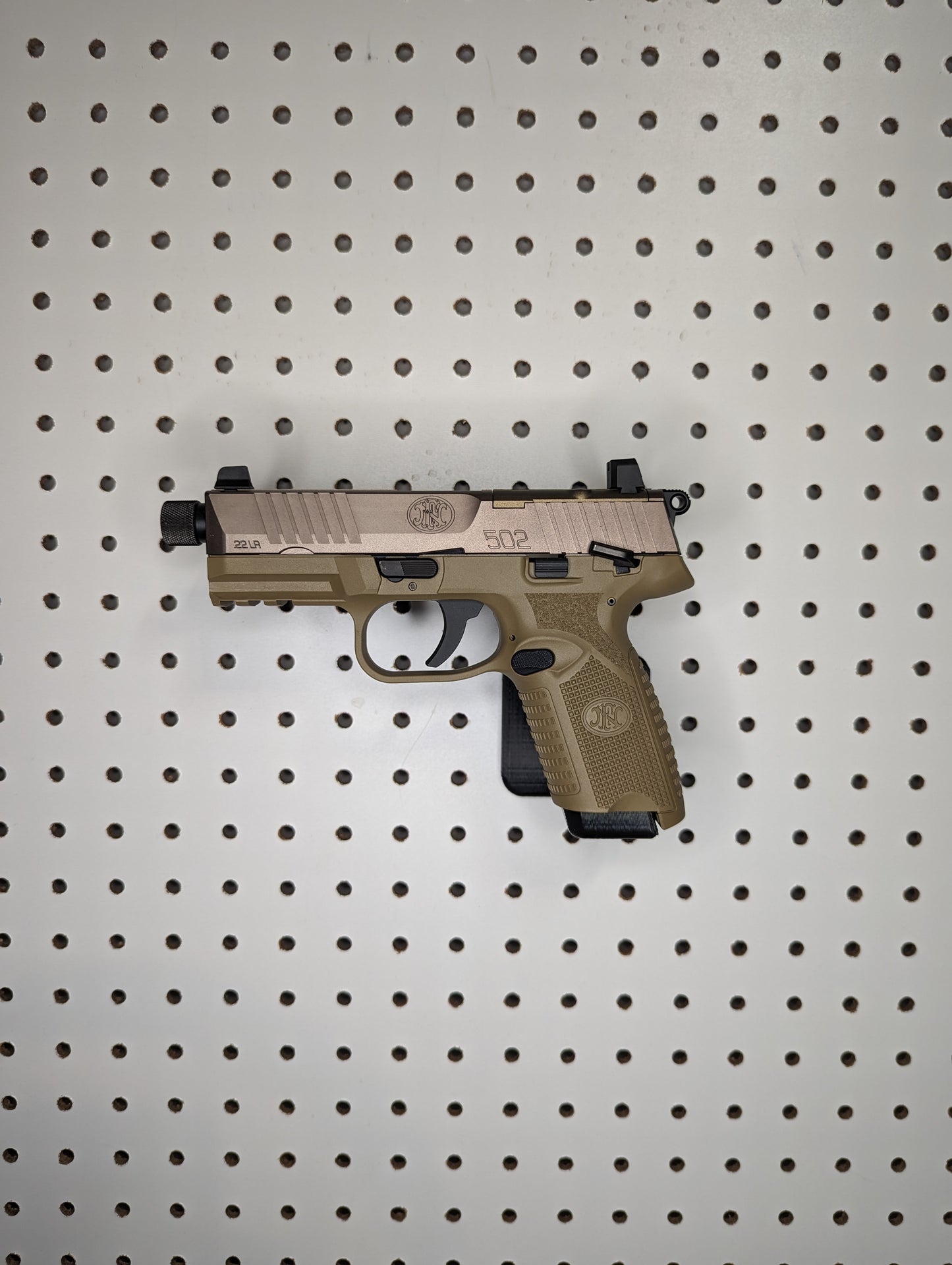 Magwell Mount for FN 502 Tactical - Pegboard / IKEA Skadis / Wall Control / Vaultek | Handgun Holder Storage Rack