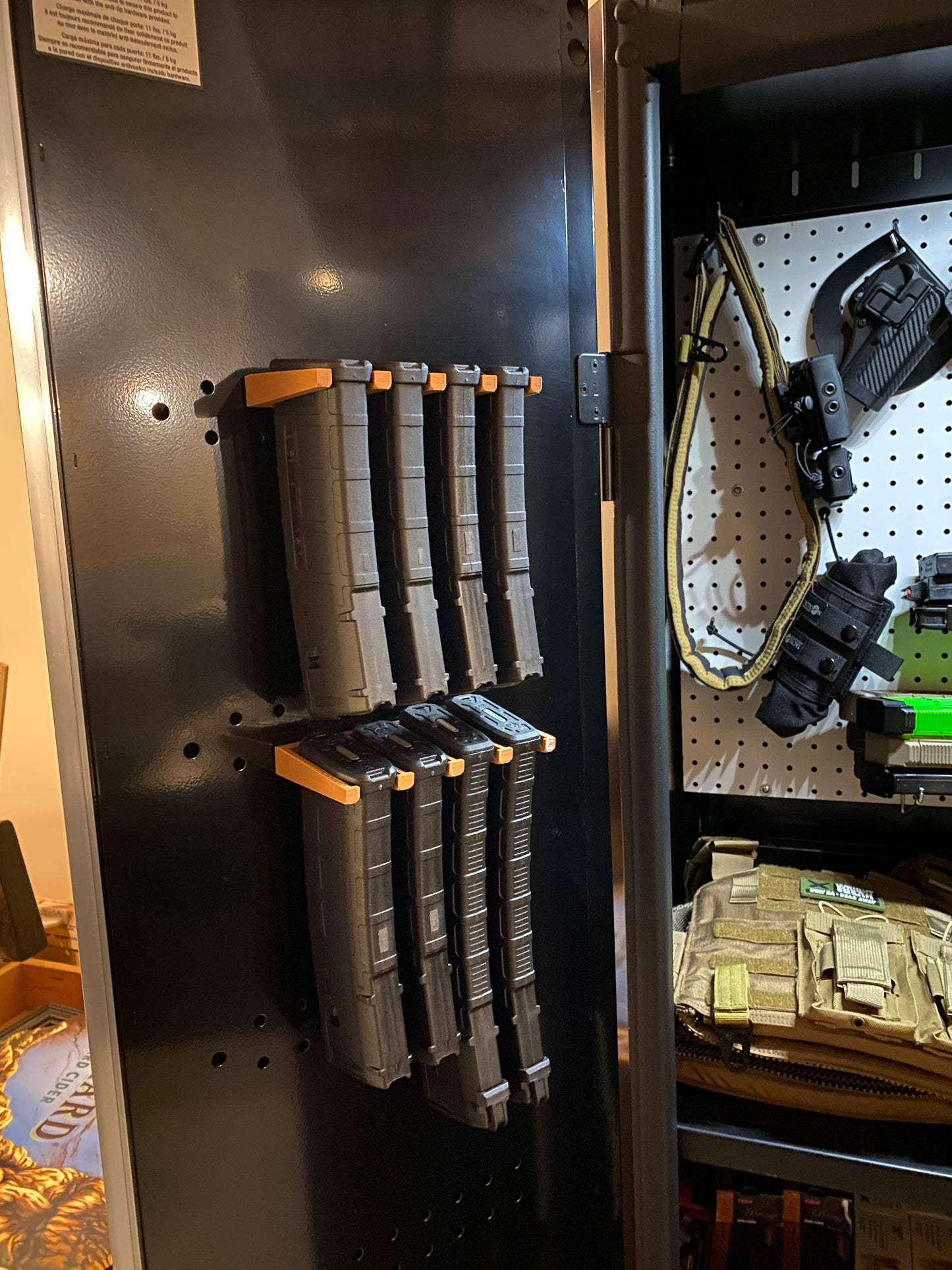 Mount for AR 15 Pmag / TMAG Mags - Pegboard / IKEA Skadis / Wall Control / Vaultek | Magazine Holder Storage Rack