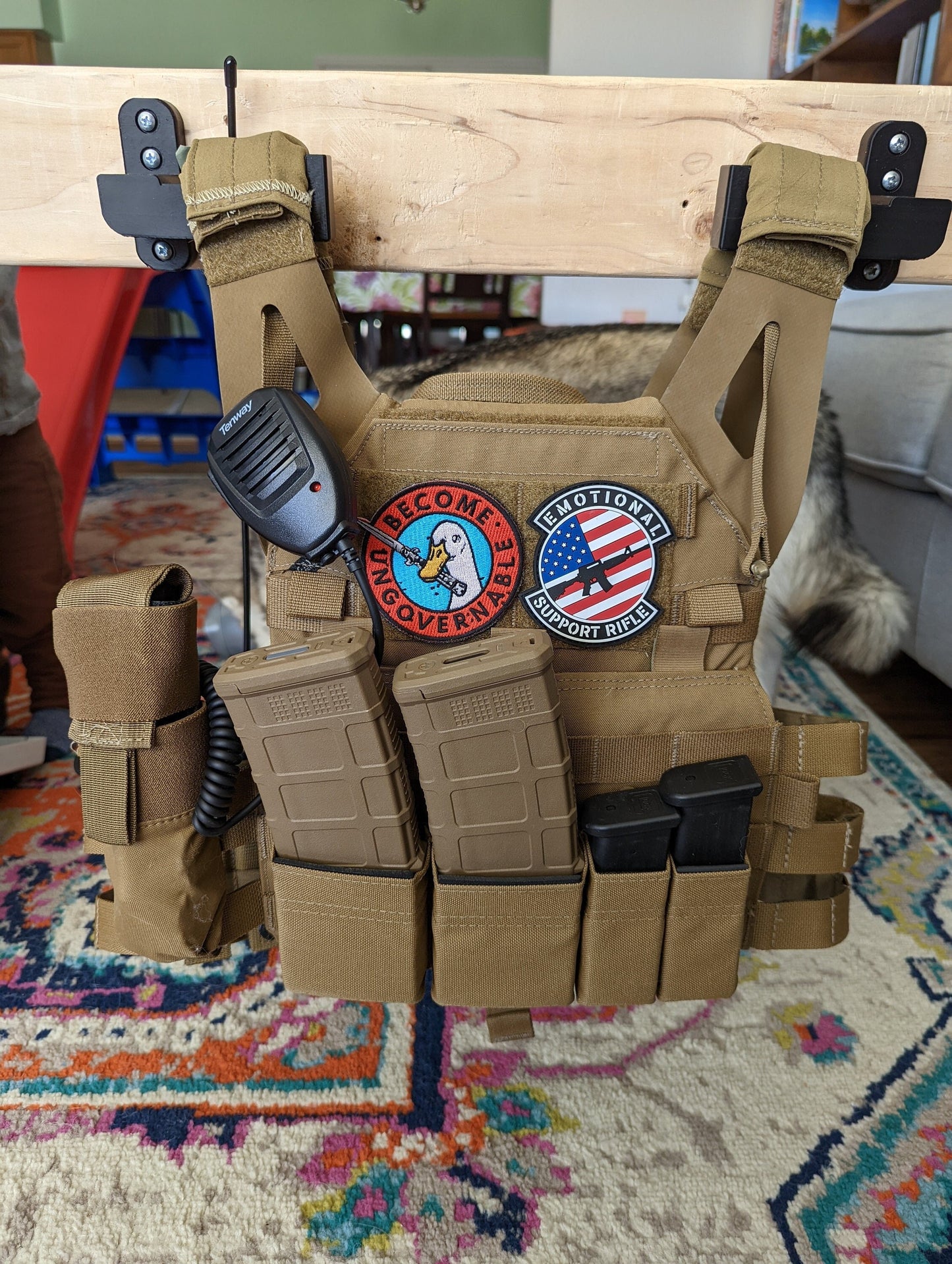 Plate Carrier / Body Armor Mount - Wall | Gear Holder Storage Rack