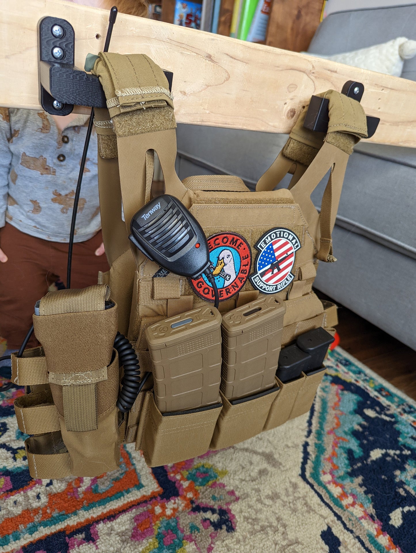 Plate Carrier / Body Armor Mount - Wall | Gear Holder Storage Rack
