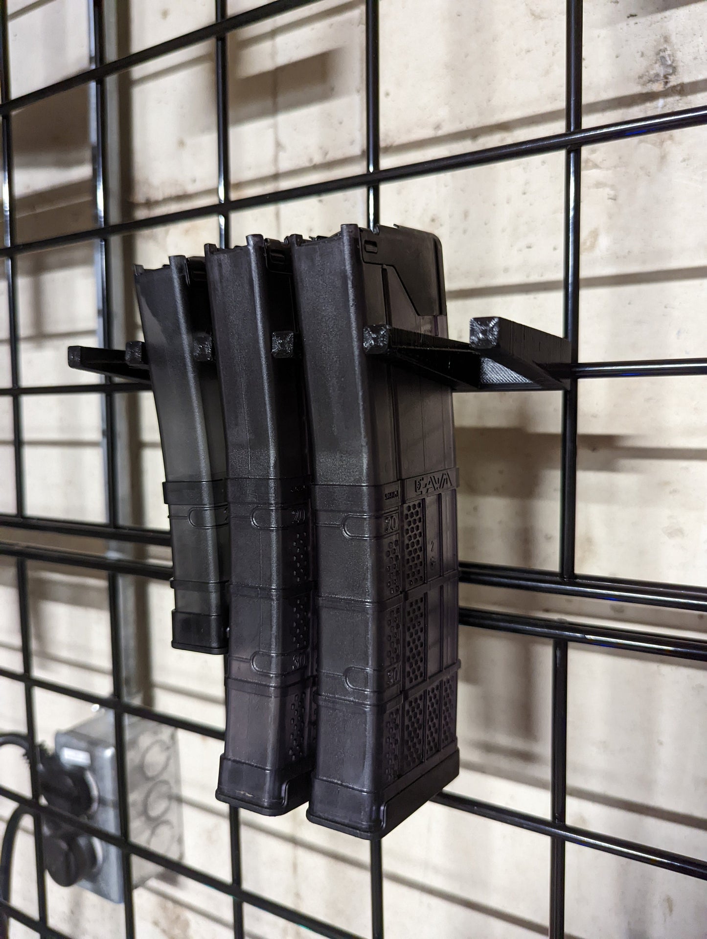 Mount for AR 15 556 Lancer Mags - Gridwall | Magazine Holder Storage Rack