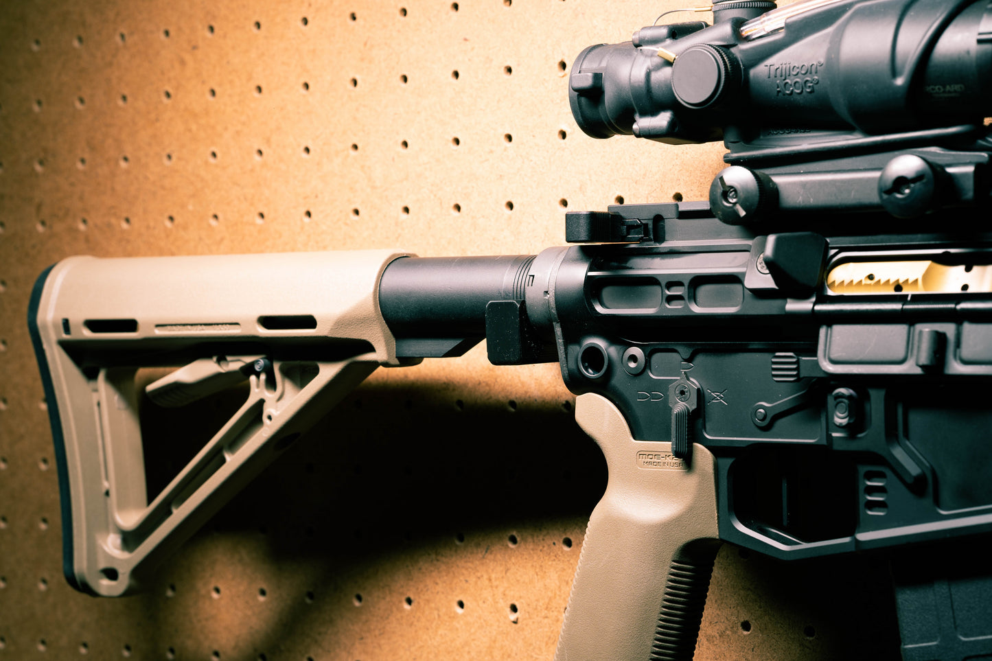 AR Horizontal Mount - Pegboard / IKEA Skadis / Wall Control / Vaultek | Rifle Holder Storage Rack