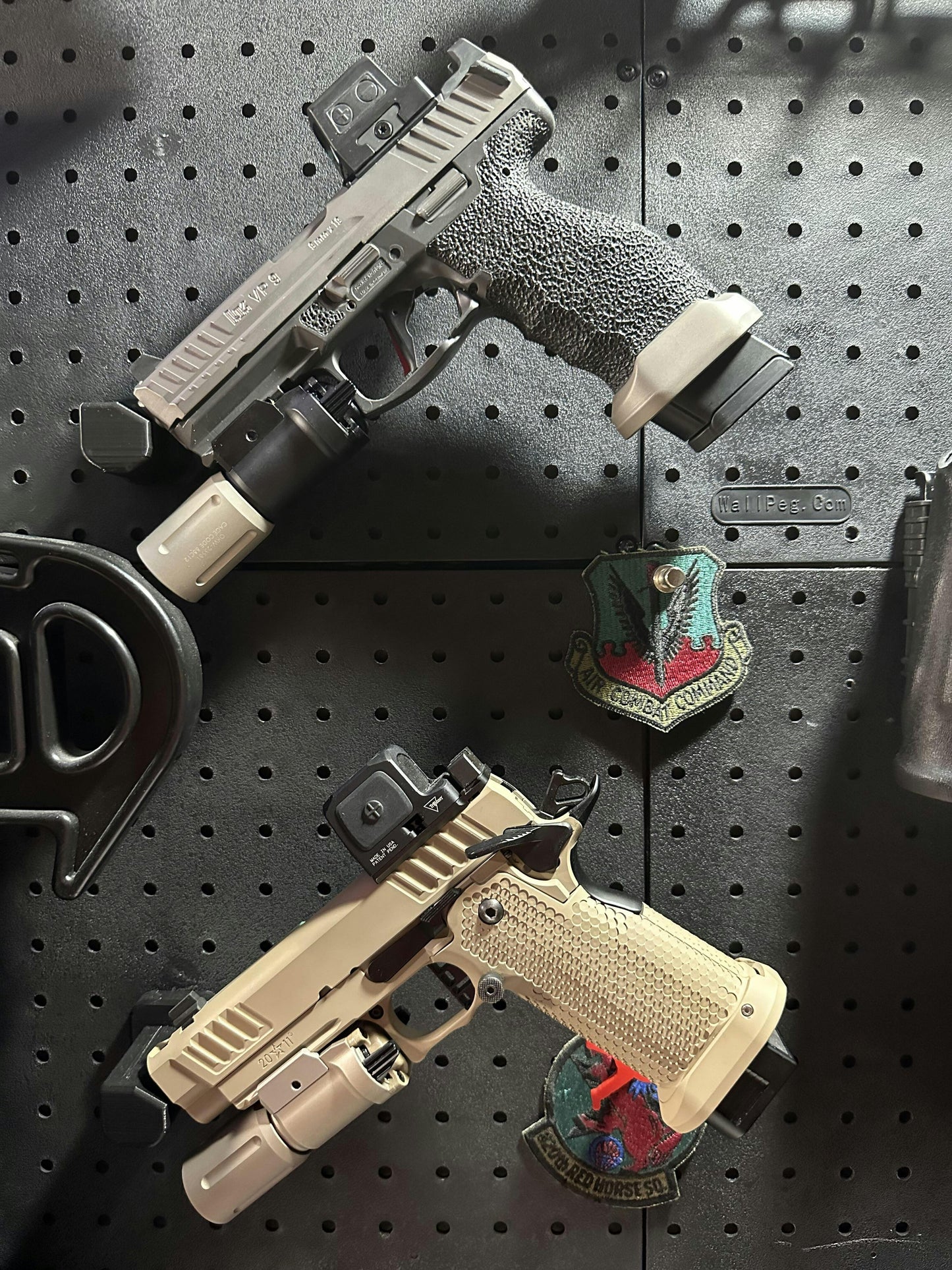 Universal Pistol / Silencer Mount - Pegboard / IKEA Skadis / Wall Control / Vaultek | Handgun Holder Storage Rack