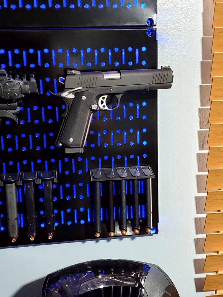 Mount for 1911 9mm / 10mm / 45 Mags - Pegboard / IKEA Skadis / Wall Control / Vaultek | Magazine Holder Storage Rack