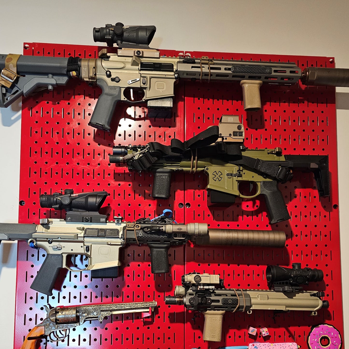 AR 15 Magwell Mount - Pegboard / IKEA Skadis / Wall Control / Vaultek | Rifle Holder Storage Rack