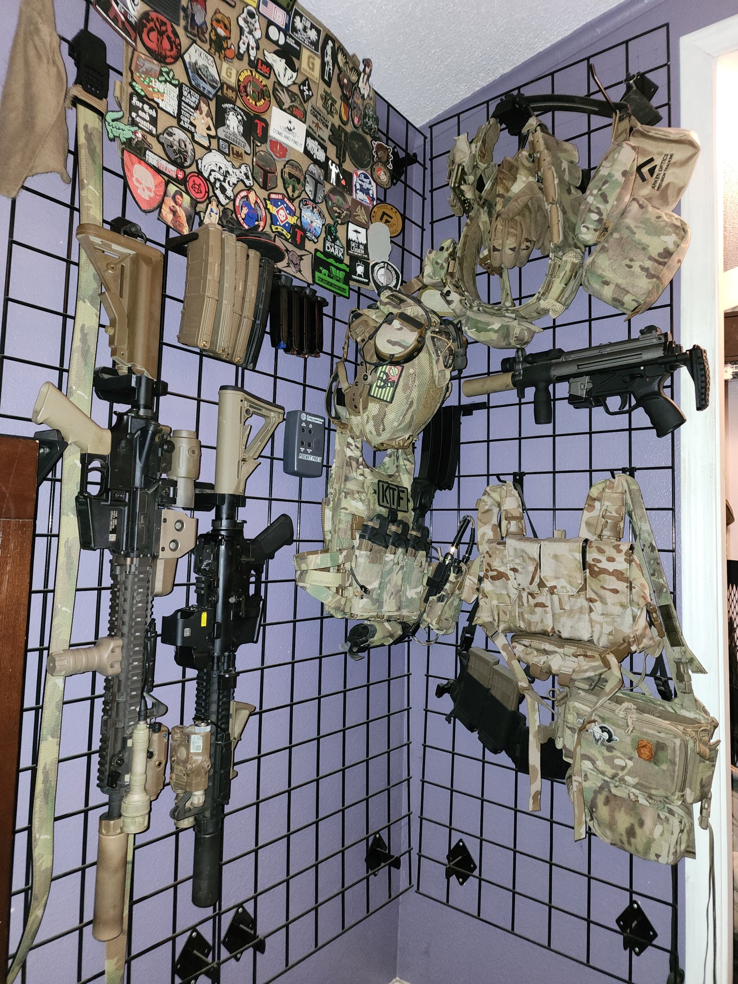 AR 15 Buffer Tube Mount - Gridwall | Rifle Holder Storage Rack