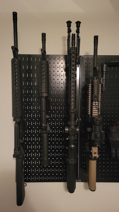 AR 15 Inline Vertical Magwell Mount - Pegboard / IKEA Skadis / Wall Control / Vaultek | Rifle Holder Storage Rack