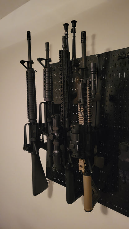 AR 15 Inline Vertical Magwell Mount - Pegboard / IKEA Skadis / Wall Control / Vaultek | Rifle Holder Storage Rack