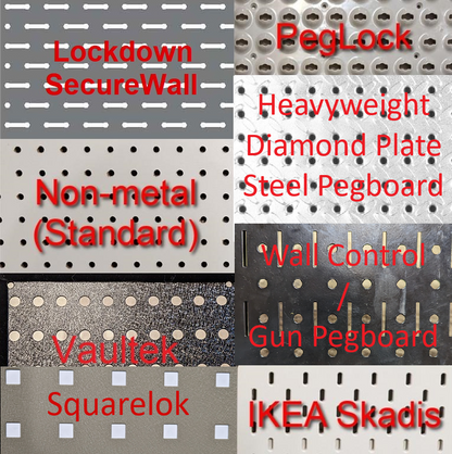 Universal Pistol / Silencer Mount - Pegboard / IKEA Skadis / Wall Control / Vaultek | Handgun Holder Storage Rack