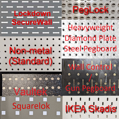 Shooting Belt / Battle Belt Mount - Pegboard / IKEA Skadis / Wall Control / Vaultek | Gear Holder Storage Rack