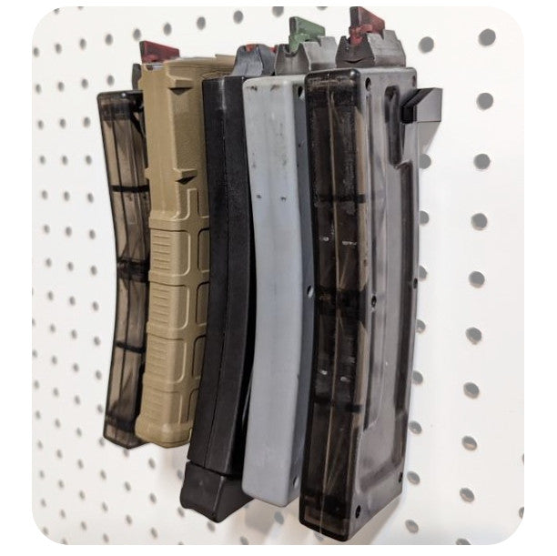 Mount for AR 15 Pattern Mags - Pegboard / IKEA Skadis / Wall Control / Vaultek | Magazine Holder Storage Rack