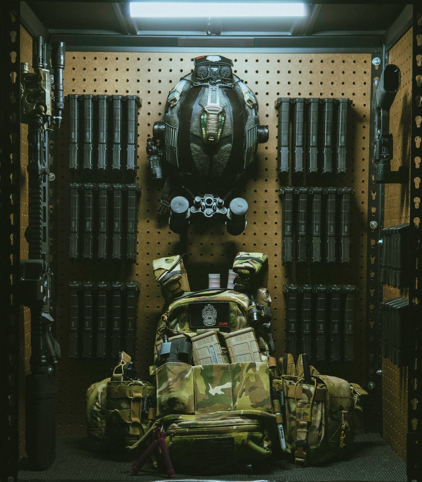 Bump / Ballistic Helmet Mount - Pegboard / IKEA Skadis / Wall Control / Vaultek | Gear Holder Storage Rack