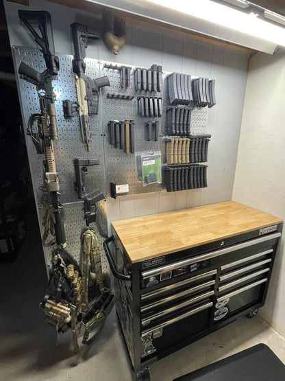 Mount for AR 15 556 Metal Mags - Pegboard / IKEA Skadis / Wall Control / Vaultek | Magazine Holder Storage Rack