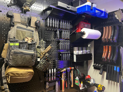 Plate Carrier / Body Armor Mount - Pegboard / IKEA Skadis / Wall Control / Vaultek | Gear Holder Storage Rack