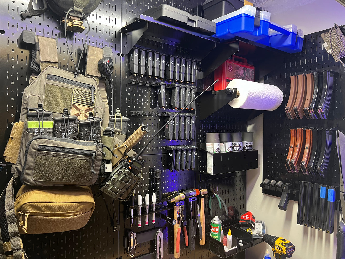 Mount for Glock 9mm/357/40 Mags - Pegboard / IKEA Skadis / Wall Control / Vaultek | Magazine Holder Storage Rack