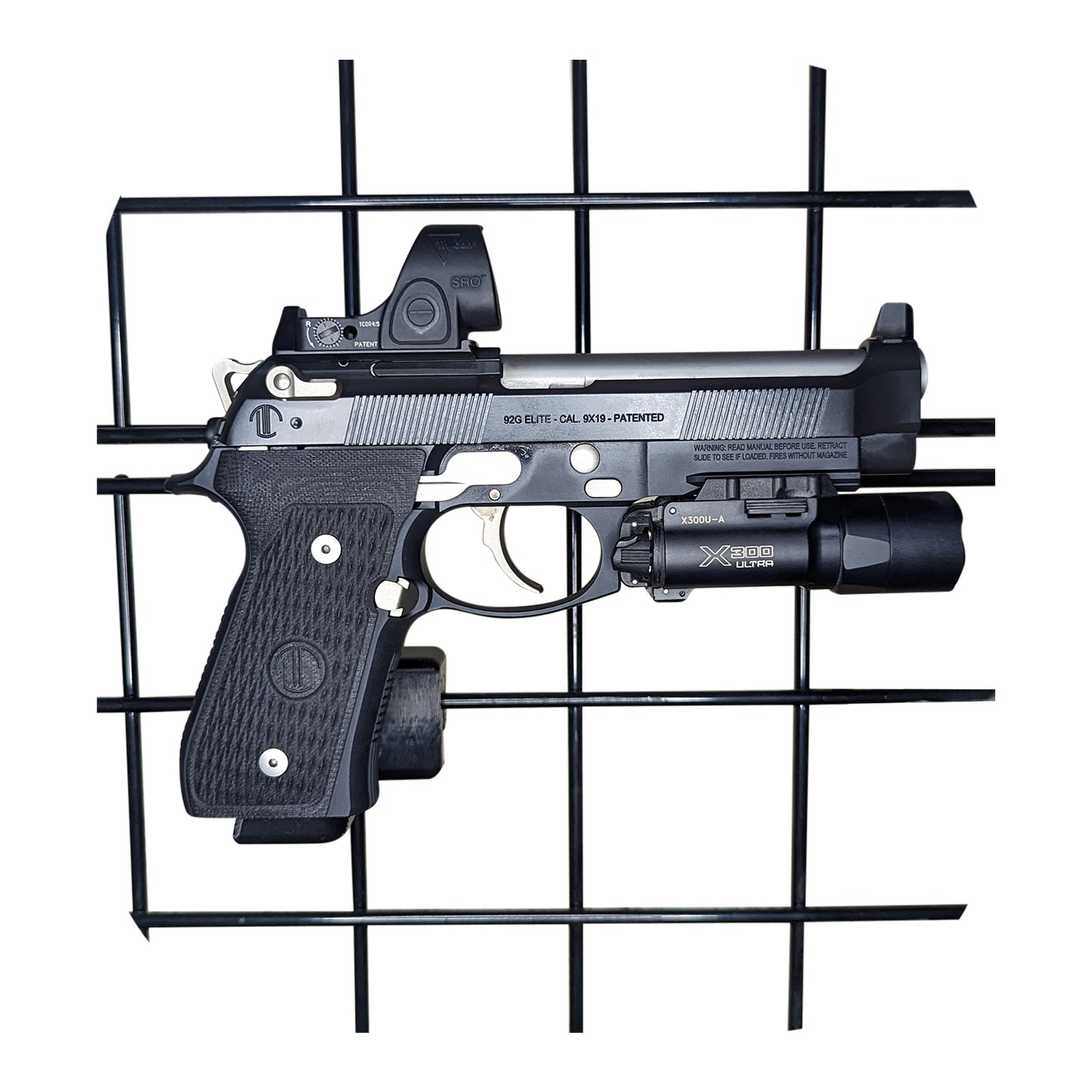 Magwell Mount for Beretta M9 / 92 - Gridwall | Handgun Holder Storage Rack