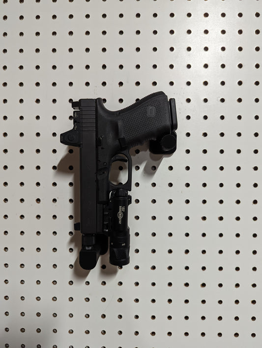 Pistol Support Piece - Pegboard / IKEA Skadis / Wall Control / Vaultek | Handgun Holder Storage Rack