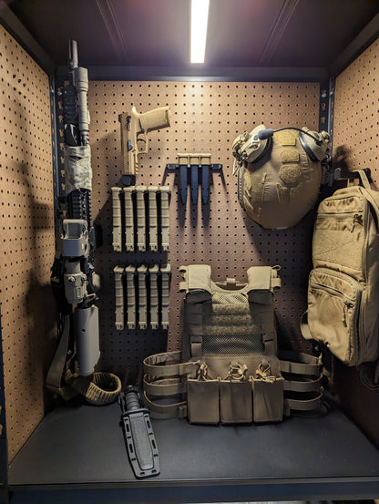 AR 15 Inline Vertical Magwell Mount - Pegboard / IKEA Skadis / Wall Control / Vaultek | Rifle Holder Storage Rack