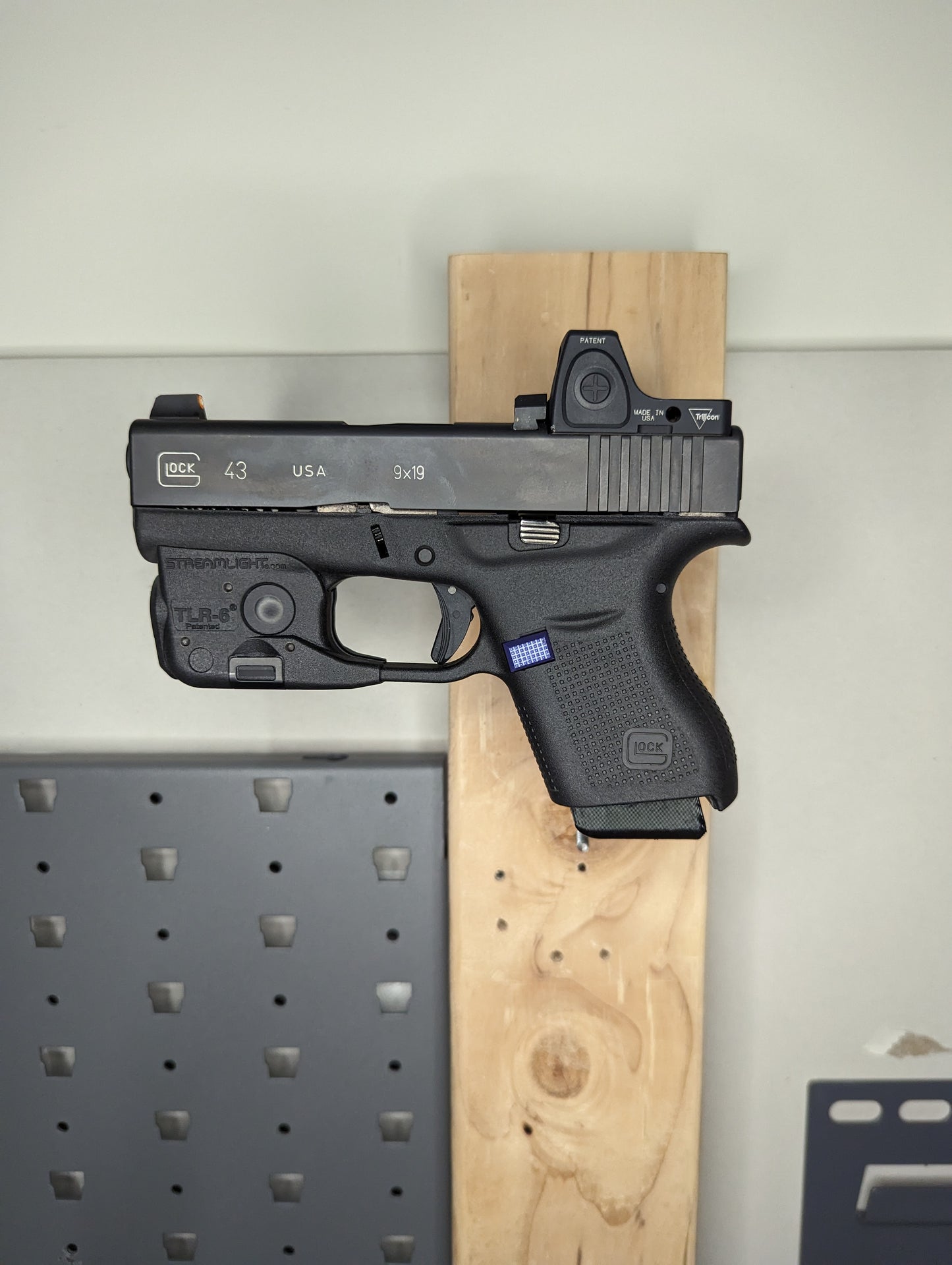 Magwell Mount for Glock 43 - Wall | Handgun Holder Storage Rack