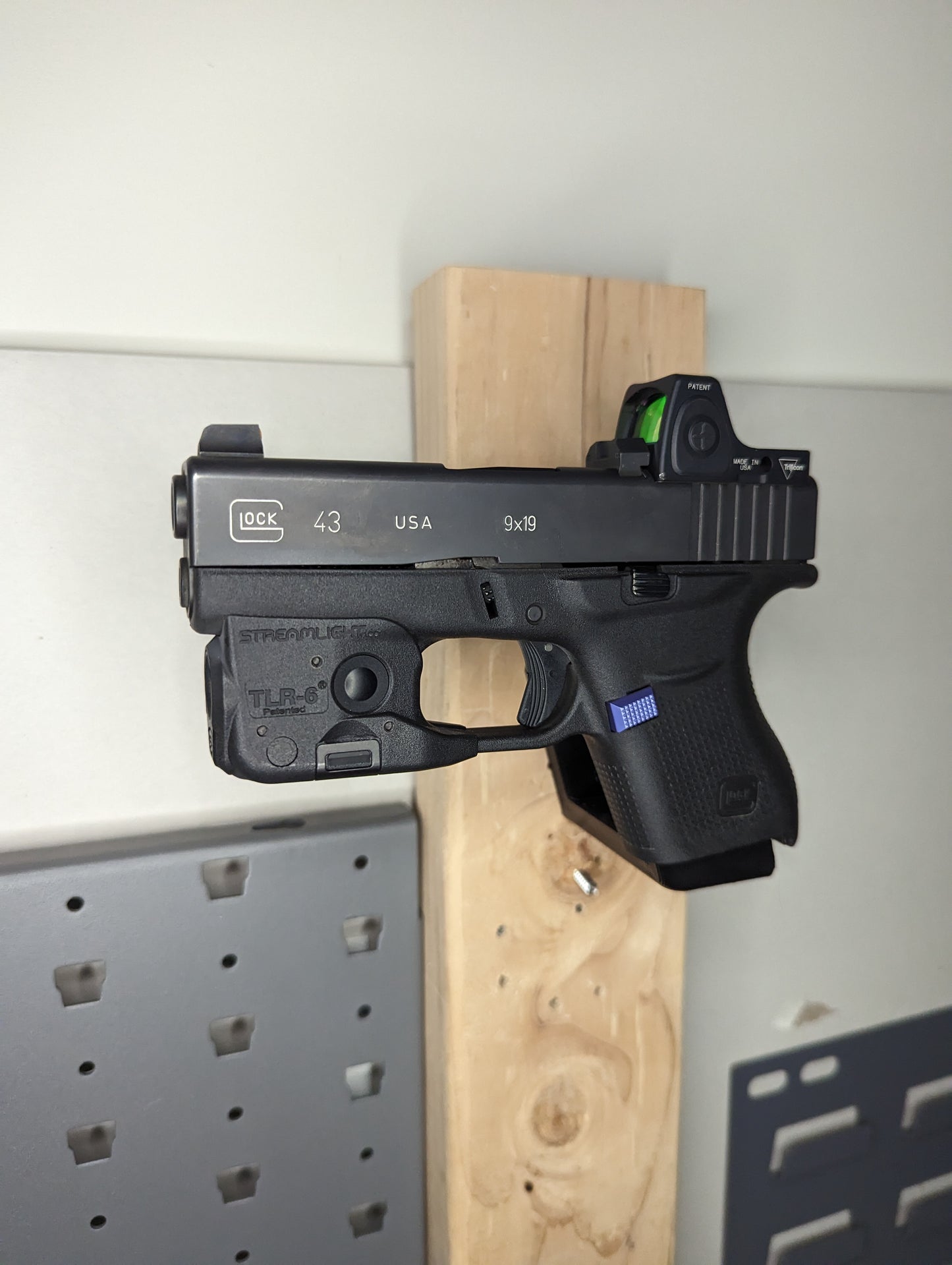 Magwell Mount for Glock 43 - Wall | Handgun Holder Storage Rack