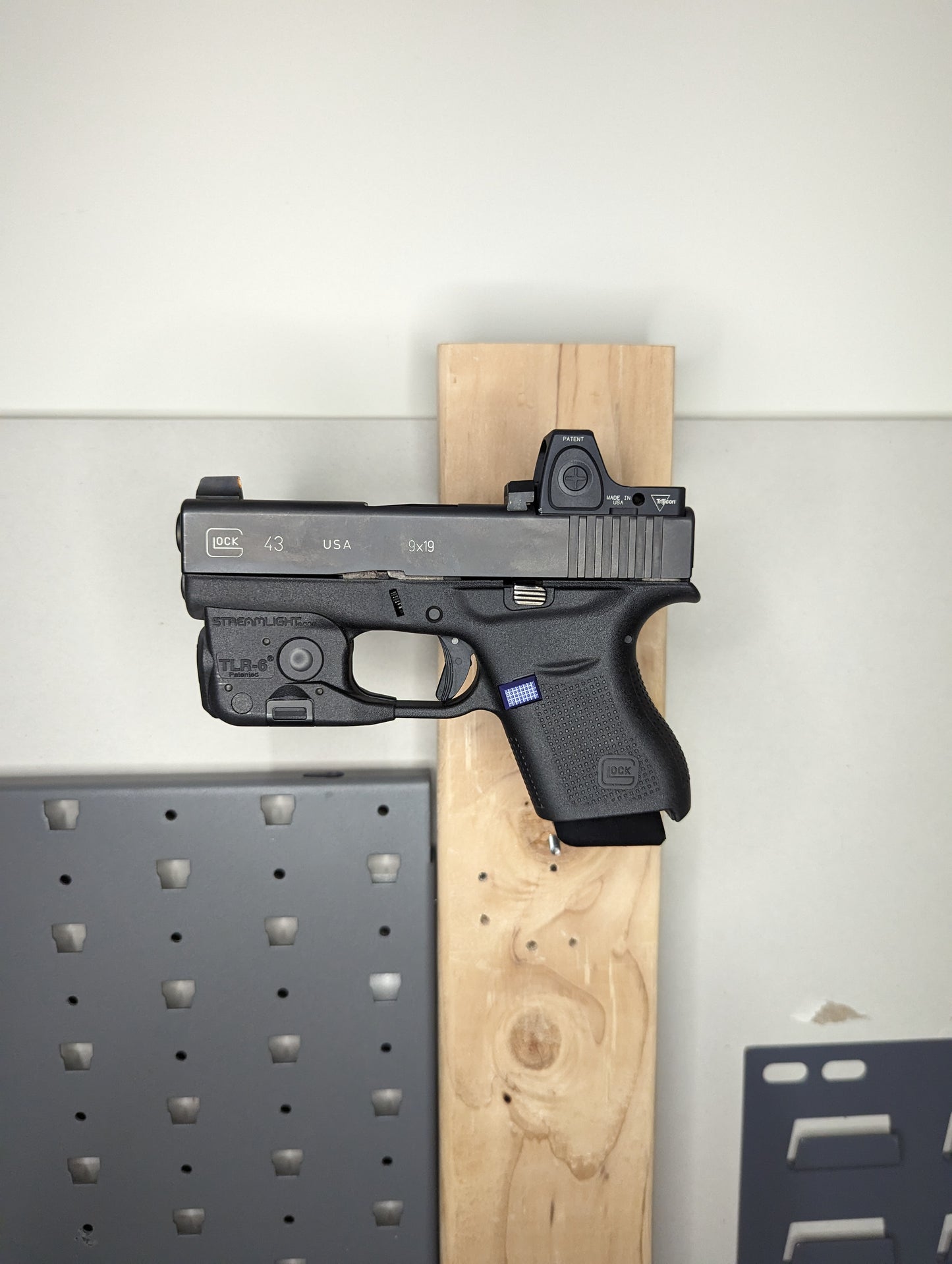 Magwell Mount for Glock 43 - Wall | Handgun Holder Storage Rack