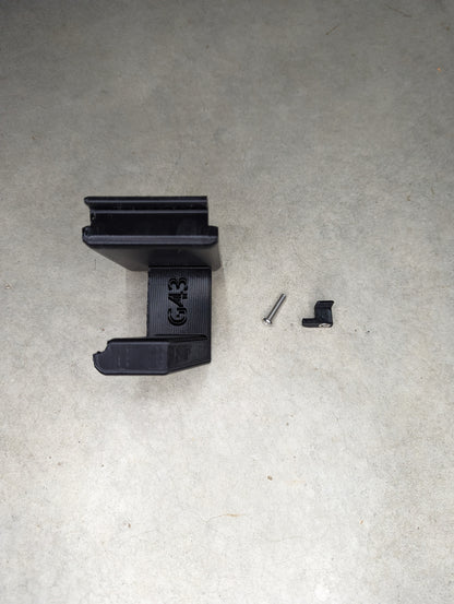 Magwell Mount for Glock 43 - Slatwall | Handgun Holder Storage Rack