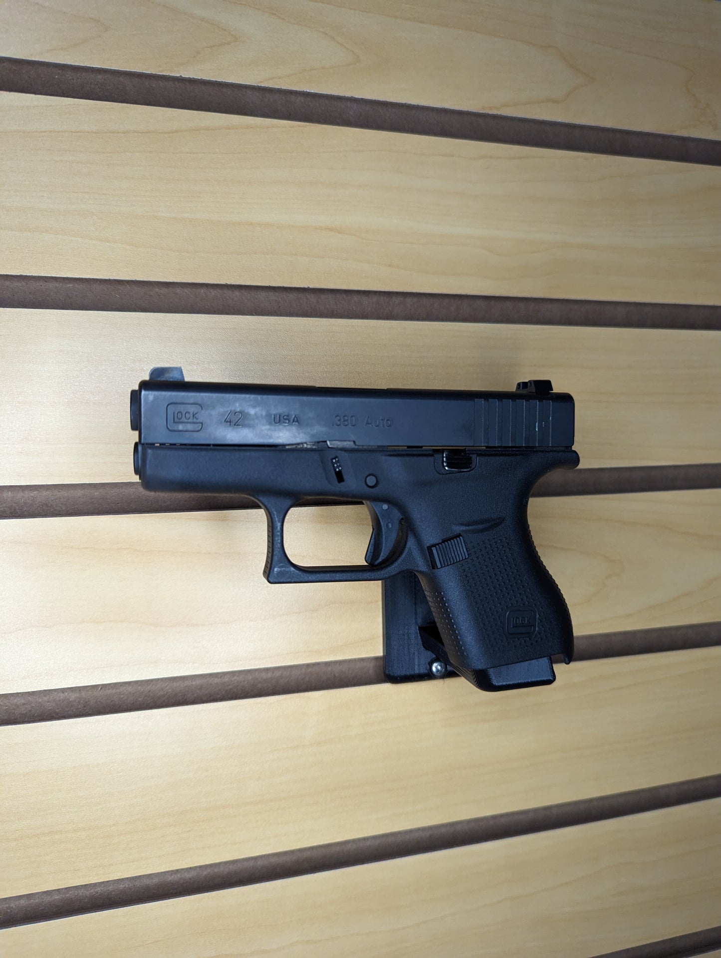 Magwell Mount for Glock 42 - Slatwall | Handgun Holder Storage Rack